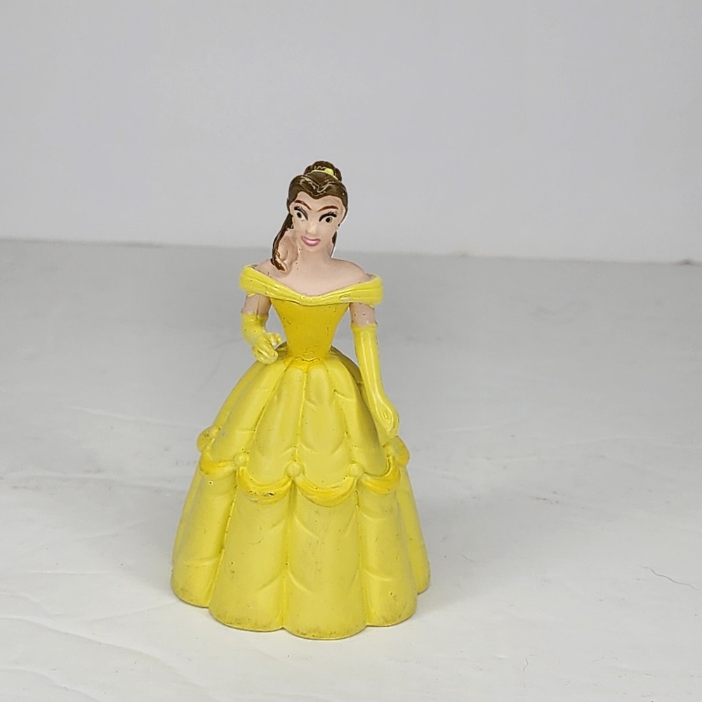 Disney BELLE Beauty & the Beast Yellow Dress Mini Figure PVC 3" Cake Topper
